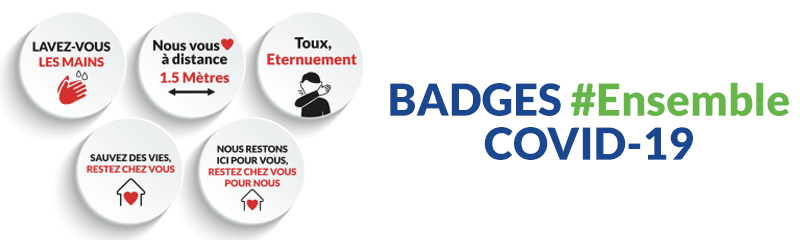 Badges #EnsemblePlusForts