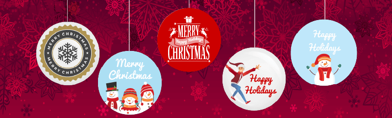 Badges boutons de Noël
