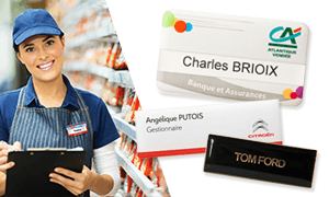 Badges pour magasins et commerces