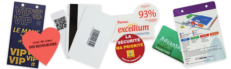 Cartes promotionnelles et de fidélité