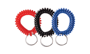 Anneau de poignet en plastique avec anneau nickelé