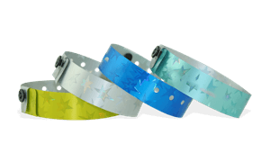 Bracelets holographiques, 19 mm, motif "étoiles", sans impression