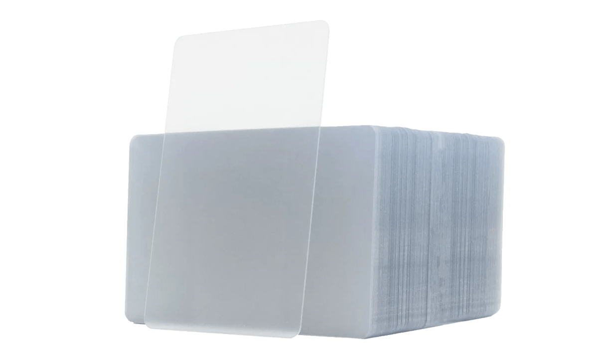 Cartes PVC transparentes - 760 mic