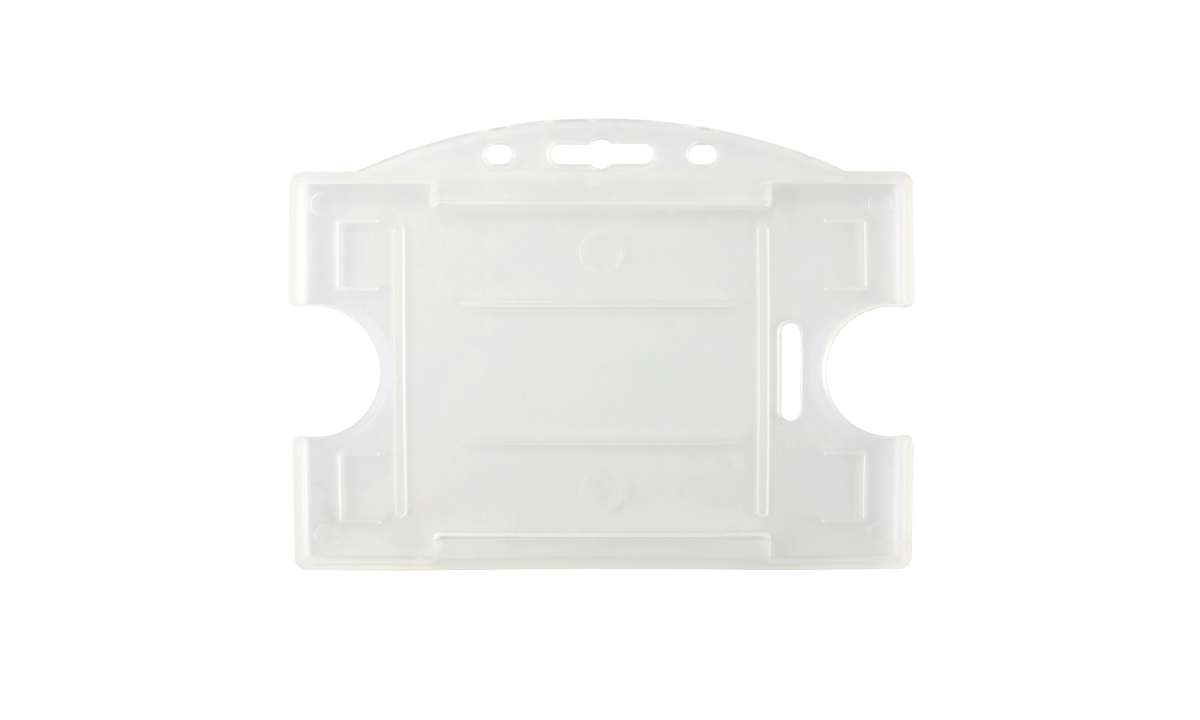 Porte-badge économique horizontal à une face pour 1 carte - transparent