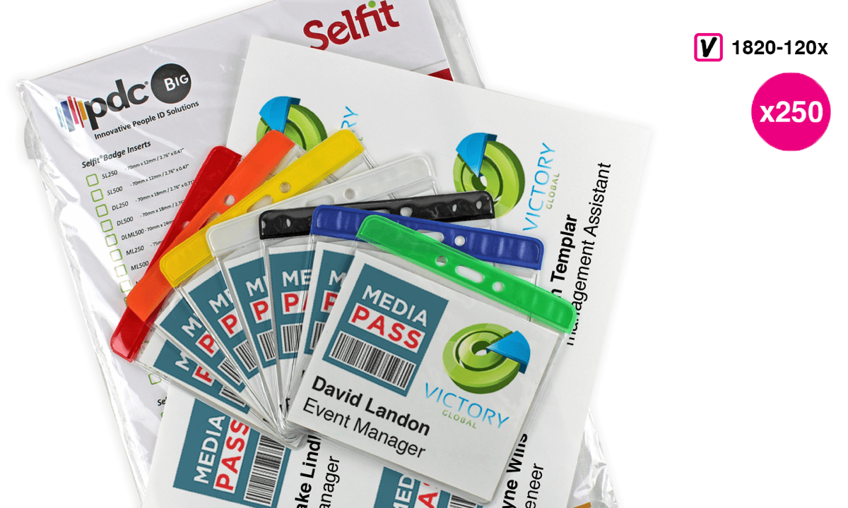 Pack de 250 Inserts 91 x 111 mm pour Porte Badge