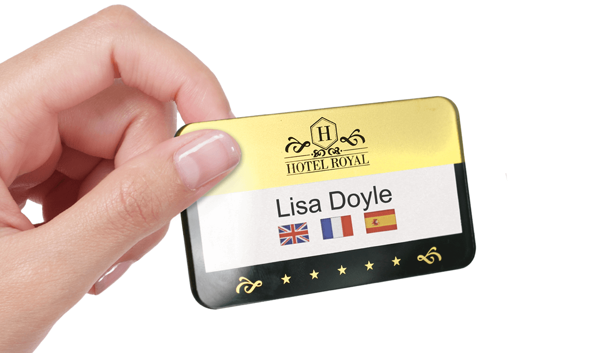 Badges réutilisables Selfit® PRO Double ligne, 70 x 40 mm