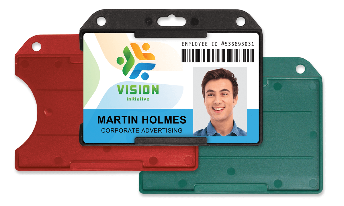 Porte-badge horizontal à une face pour 1 carte