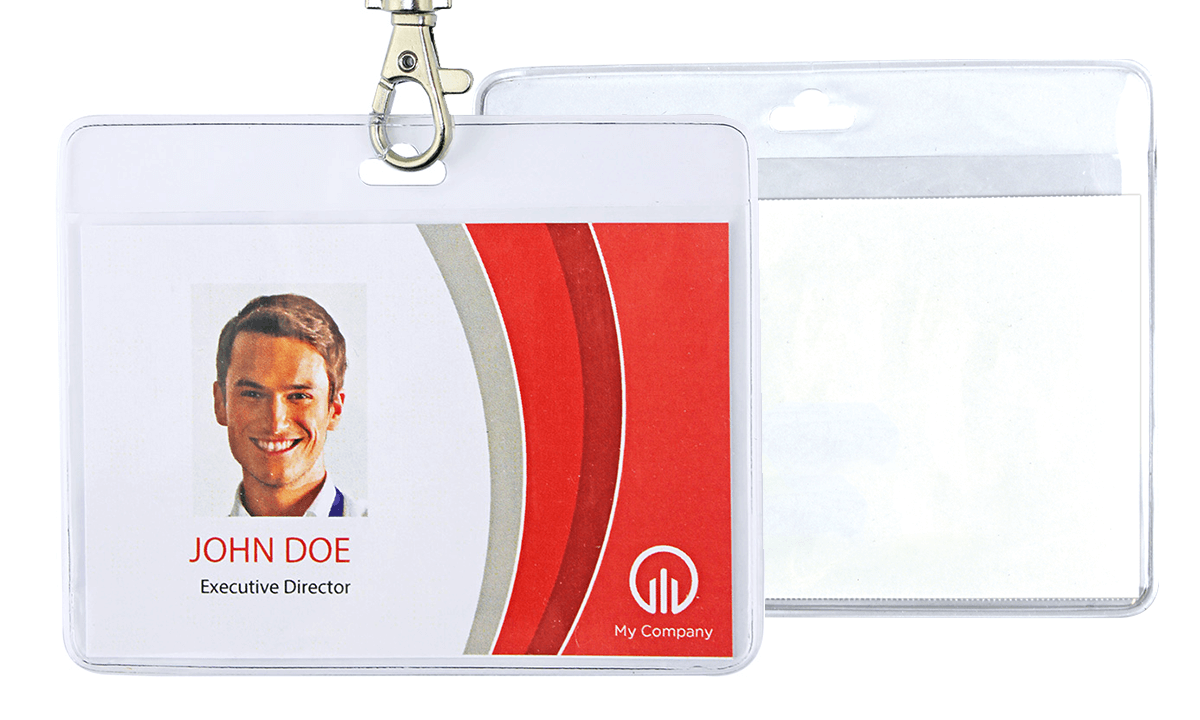 Porte-badge en vinyle - Insert max 105 x 70 mm