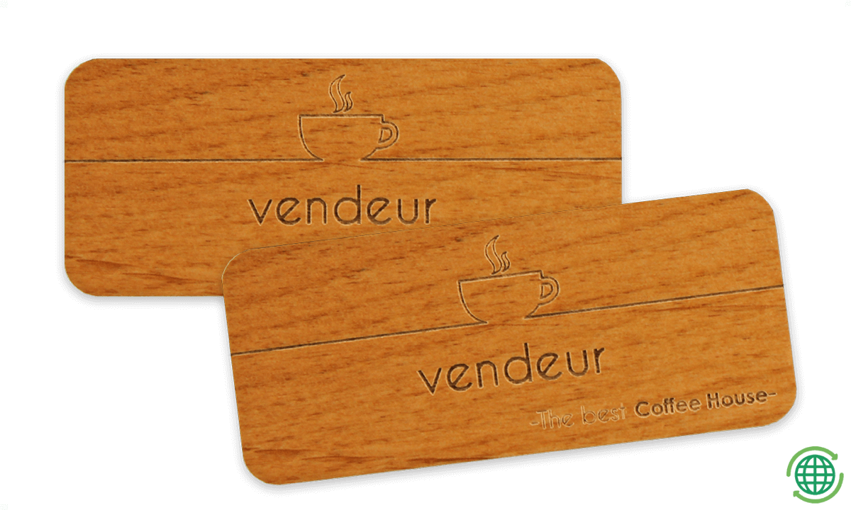 Badges Impress en bois, 60 X 25 mm