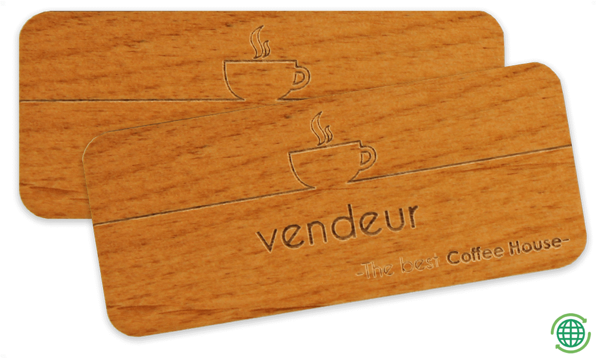 Badges Impress en bois, 75 X 32 mm