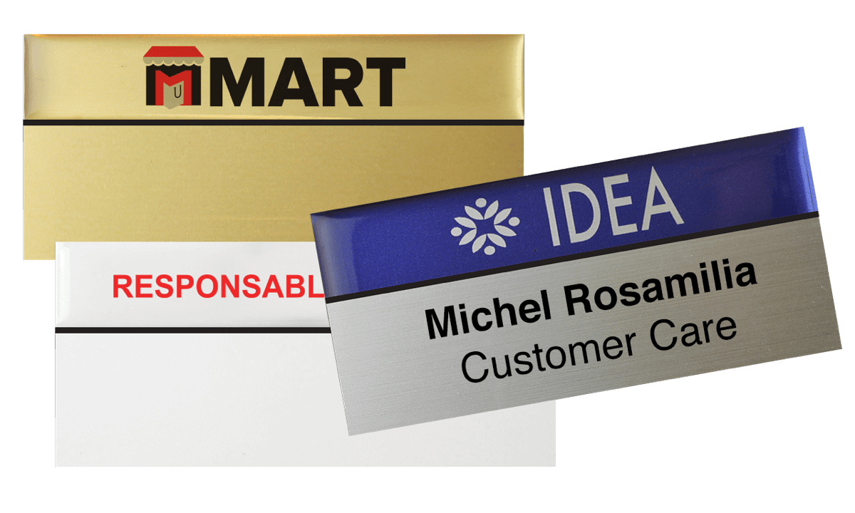 Badges nominatifs Premium Réutilisables pour étiquettes adhésives 24 mm, 75 X 38 mm