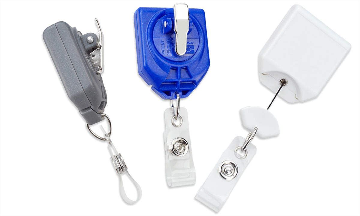 Enrouleur yoyo anti-torsion avec clip rotatif cranté, "B-Reel"