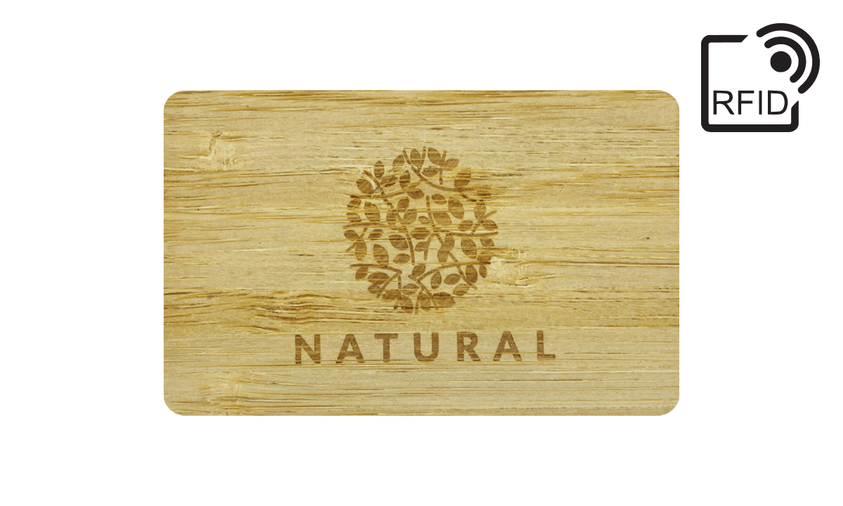 Cartes RFID en bambou personnalisables