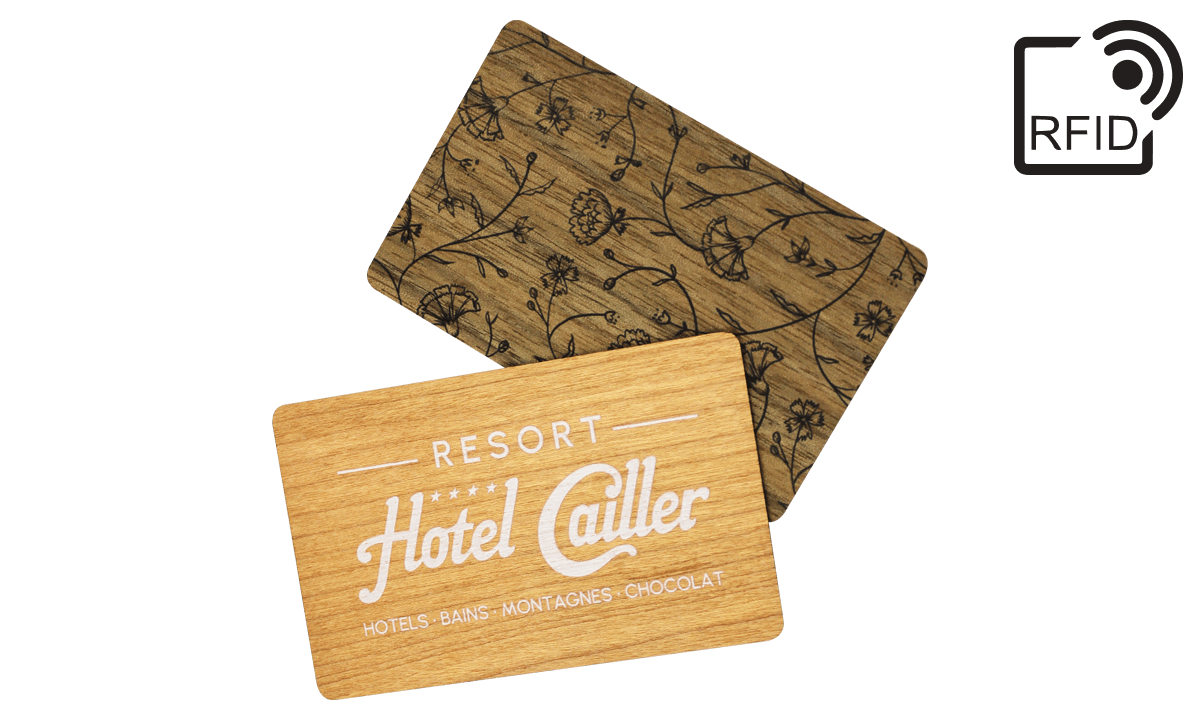 Cartes RFID en bois personnalisables