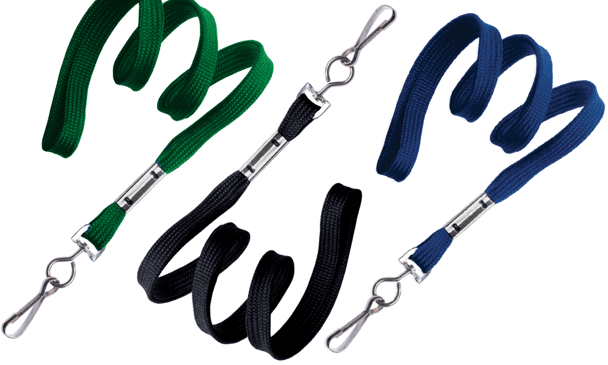 Cordons tubulaires 10mm avec mousqueton en métal