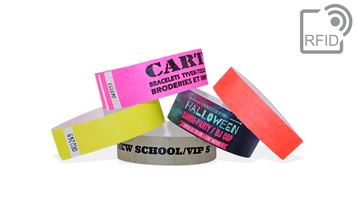 Bracelets RFID en Tyvek