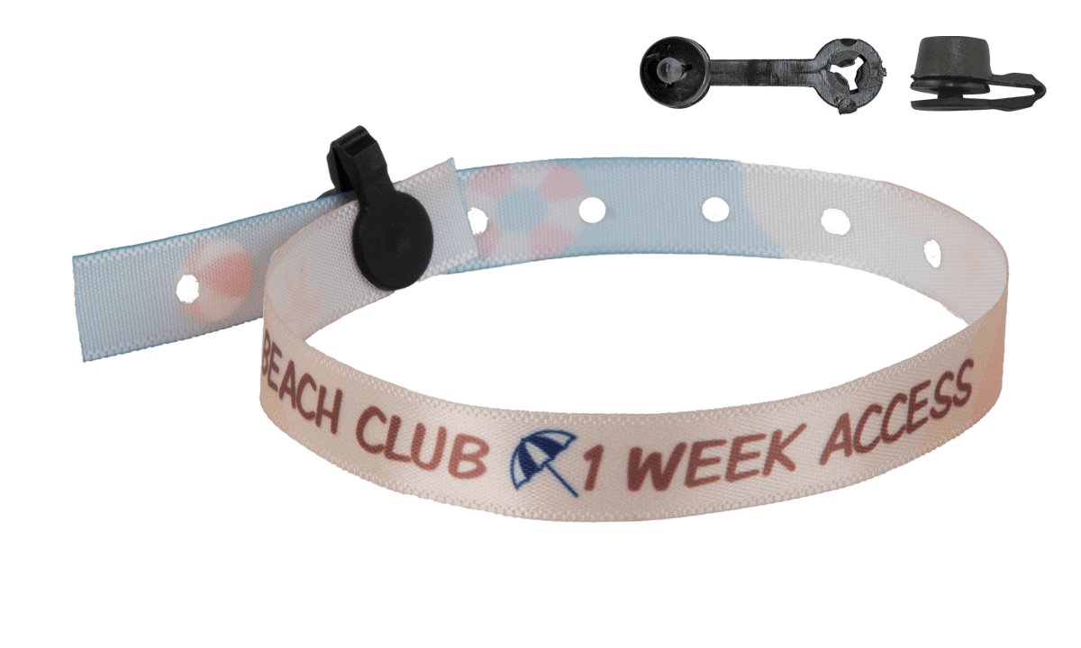 Bracelets en satin 10mm "Spécial camping" avec fermeture Nice