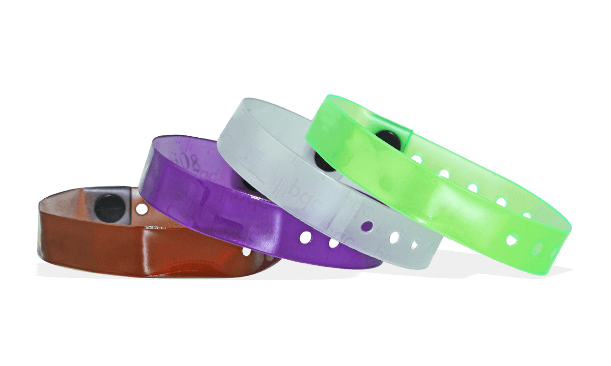 Bracelets en vinyle neutres translucides, 13 mm
