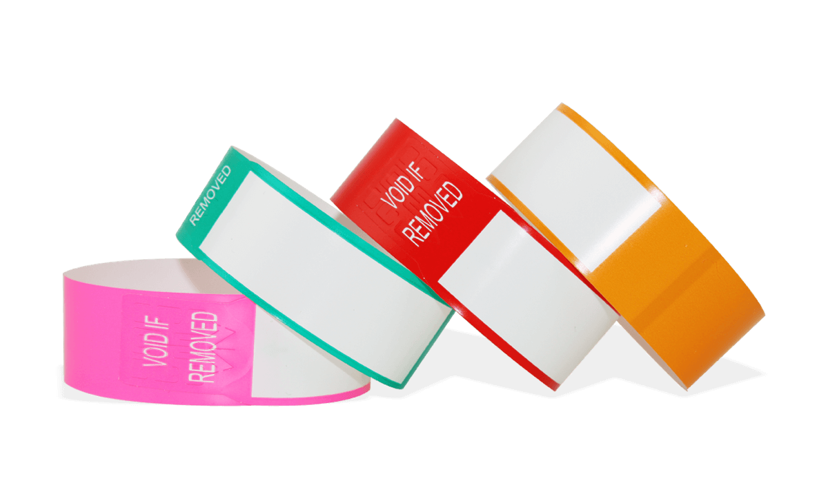 Bracelets thermiques avec zone d'impression blanche