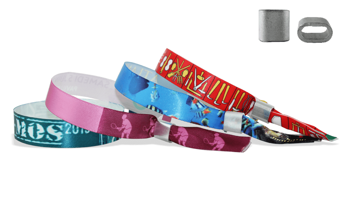 Bracelets en satin avec fermeture plate métallique (Honolulu)