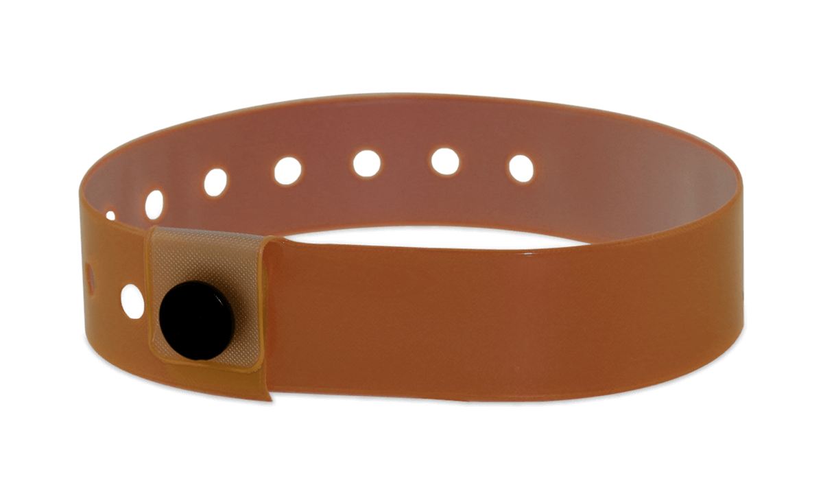 Bracelets en vinyle translucide, 19 mm, Brun Café au lait, sans impression