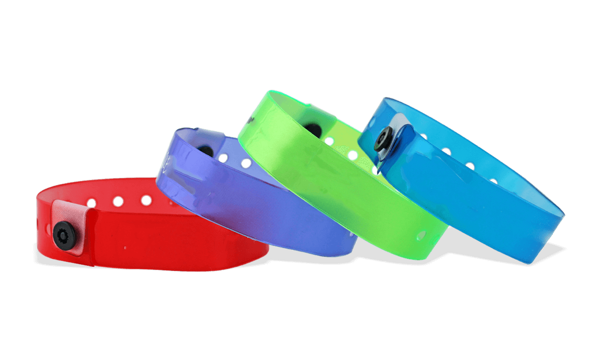 Bracelets en vinyle neutres translucides, 19 mm