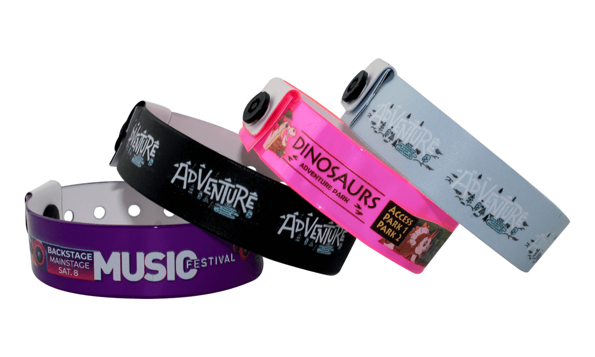 Bracelets en vinyle personnalisés, 19 mm, impression en couleurs