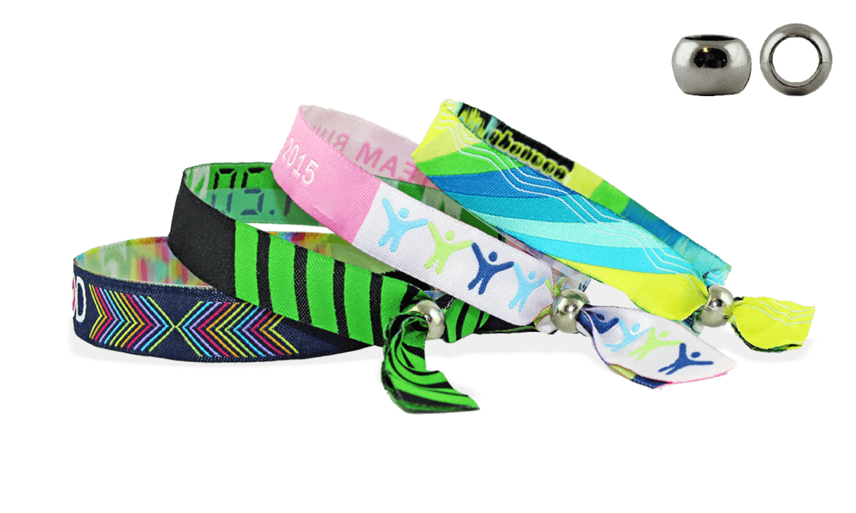 Bracelets en tissu avec fermeture en métal réutilisable (Las Vegas)