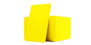 Cartes PVC vierges jaunes - 760 mic