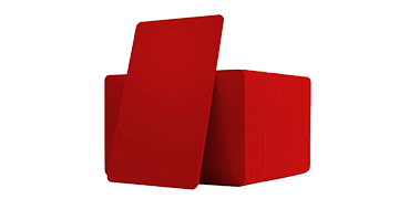 Cartes PVC rouges vierges - 760 mic