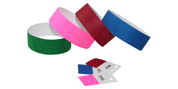 Bracelets en Tyvek Pré-numérotés avec onglet détachable 25 mm