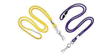 Cordons 3mm avec mousqueton rotatif en métal et attache de sécurité