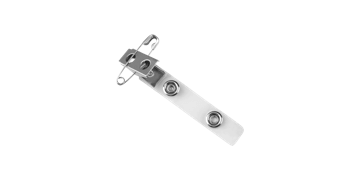 Pince Crocodile avec Epingle et Sangle en Vinyle Transparent