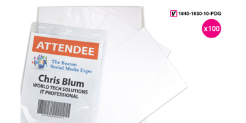Pack de 100 Inserts 148 x 210 mm (A5) pour porte badge