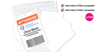 Pack de 250 Inserts 148 x 105 mm (A6) pour porte badge