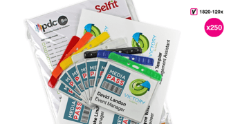 Pack de 250 Inserts 91 x 111 mm pour Porte Badge