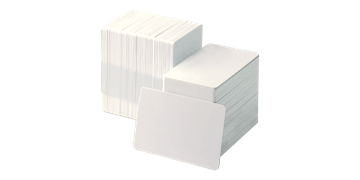 Cartes PVC vierges et à verso avec adhésifs - 250 mic