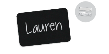 Badges Ardoise, 75 X 50 mm, vierge, aimant standard