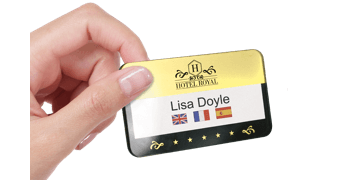 Badges réutilisables Selfit® PRO Double ligne, 70 x 40 mm