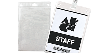 Porte-badge en vinyle texturé pour inserts taille A6