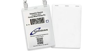 Porte-badge en vinyle avec 3 perforations pour inserts taille A6