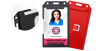 Porte-badge multi-cartes double face vertical