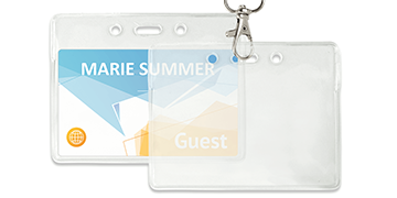 Porte-badges en vinyle pour carte de proximité - Format carte de crédit (CR80)