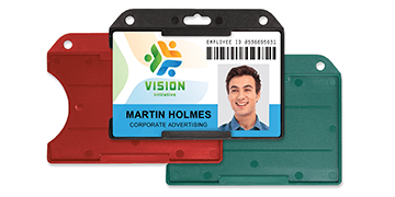 Porte-badge horizontal à une face pour 1 carte