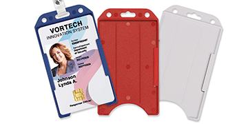 Porte-badge vertical à une face pour 1 carte