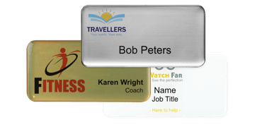 Badges nominatifs Premium Impress, 75 X 38 mm