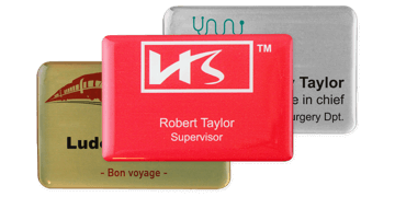 Badges nominatifs Premium Impress, 75 X 50 mm