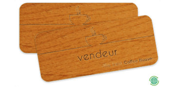 Badges Impress en bois, 75 X 32 mm