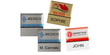 Badges nominatifs Premium Réutilisables pour étiquettes adhésives 12 mm, 32 X 32 mm