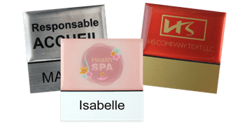 Badges nominatifs Premium Réutilisables pour étiquettes adhésives 18 mm, 50 X 50 mm